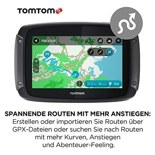  [아마존베스트]TomTom Rider 500 Motorcycle Sat Nav (4.3 inches, with winding and hilly roads especially for motorcycles, Updates via Wi-Fi, compatible with Siri and Google Now)