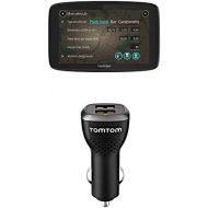 [아마존베스트]TomTom GO Professional 520 Truck Navigation Device (WIFI updates), Smartphone Notifications + Dual USB Fast Car Charger (Compatible with all TomTom Sat Navs)