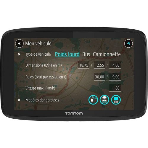  [아마존베스트]TomTom GO Professional 520 Truck Navigation Device (WIFI updates), Smartphone Notifications + Dual USB Fast Car Charger (Compatible with all TomTom Sat Navs)