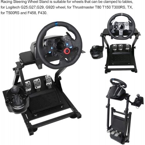  Tomanbery Convenient Stored Steering Wheel Stand Fast Game Alloy Steel Freely Adjust for G25 G27 G29 G920 Wheel