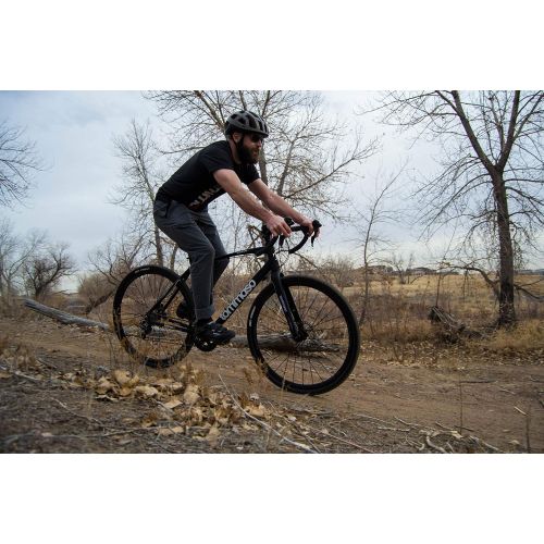  Tommaso Avventura Shimano Sora Gravel Adventure Bike with Disc Brakes, Extra Wide Tires, and Carbon Fork Perfect for Road Or Dirt Trail Touring, Matte Black