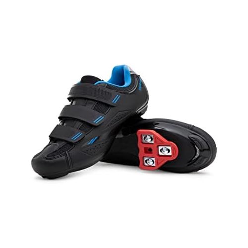  [아마존베스트]Tommaso Pista Womens Spin Class Ready Cycling Shoe Bundle with Compatible Cleat, Look Delta, SPD - Black, Blue, Pink, White