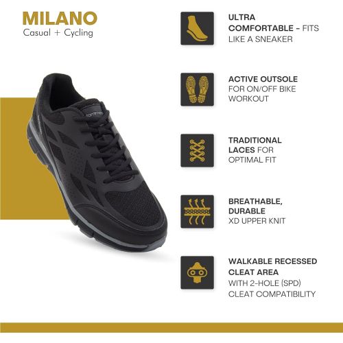  [아마존베스트]Tommaso Milano Mens Commuter/Spin Bike Cycling Shoe