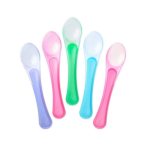 토미티피 Tommee Tippee Feeding Spoons, 5 Count (Colors will vary)