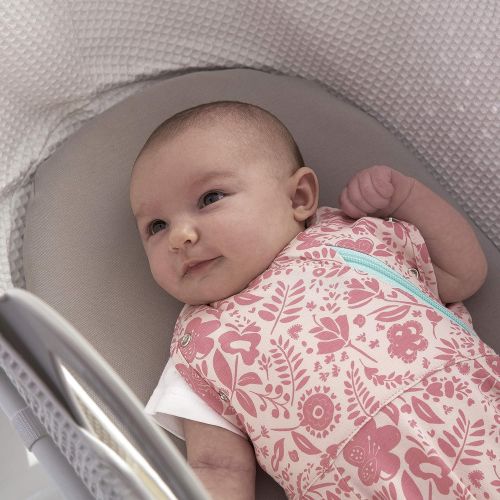토미티피 Tommee Tippee Grosnug Newborn Swaddle Sleeping Bag, Hip-Healthy Sleeping Sack - Light Weight for 70-77 Degree F - Wild Posy - Small Size, 0-3 months, Pink, 0-2 Months