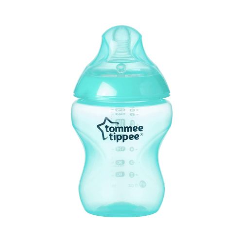토미티피 [아마존베스트]Tommee Tippee Closer to Nature Fiesta Fun Time Baby Feeding Bottles, Anti-Colic Valve, Breast-Like Nipple for Natural Latch, Slow Flow, BPA-Free - 9 Ounces, Multi-Colored, 6 Pack