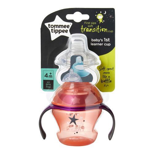 토미티피 [아마존베스트]Tommee Tippee TommeeTippeeFirst Sips Soft Transition Cup, Gentle on Gums, Spill-Proof, Dishwasher Safe, 4+...