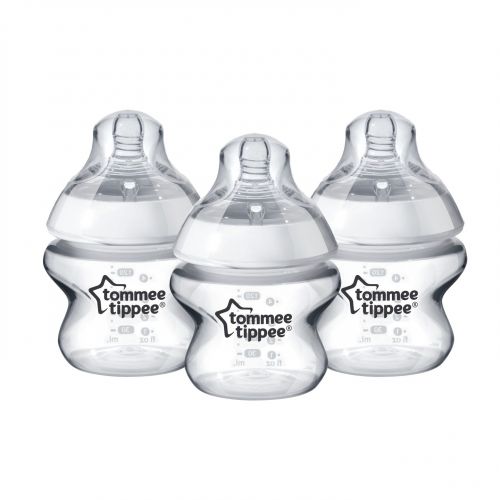 토미티피 [아마존베스트]Tommee Tippee Closer to Nature Baby Bottle, Anti-Colic Valve, Breast-like Nipple for Natural Latch, BPA-Free - Extra Slow Flow, 5 Ounce, 3 Count