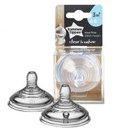 [아마존베스트]Tommee Tippee Closer to Nature Baby Bottle Feeding Nipple Replacement, Medium Flow,3+ Months  2 Count