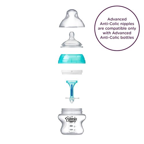 토미티피 [아마존베스트]Tommee Tippee Advanced Anti-Colic Baby Bottle Feeding Nipple Replacement, Slow Flow,0+...