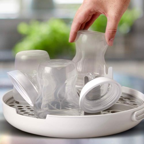 토미티피 [아마존베스트]Tommee Tippee Microwave Travel Steam Baby Bottle Sterilizer - Sterilize 4 Bottles at Once,...