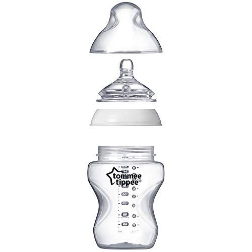 토미티피 [아마존베스트]Tommee Tippee Closer to Nature Baby Bottle, Anti-Colic Valve, Breast-Like Nipple for Natural Latch, BPA-Free- Slow Flow, 9 Ounce, 3 Count