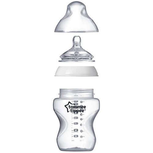 토미티피 [아마존베스트]Tommee Tippee Closer to Nature Baby Bottle, Anti-Colic Valve, Breast-Like Nipple for Natural Latch, BPA-Free- Slow Flow, 9 Ounce, 3 Count