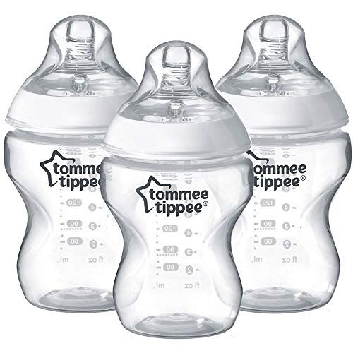 토미티피 [아마존베스트]Tommee Tippee Closer to Nature Baby Bottle, Anti-Colic Valve, Breast-Like Nipple for Natural Latch, BPA-Free- Slow Flow, 9 Ounce, 3 Count