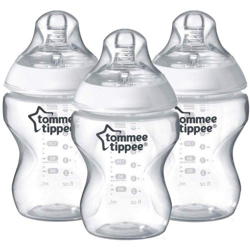 토미티피 [아마존베스트]Tommee Tippee Closer to Nature Baby Bottle, Anti-Colic Valve, Breast-Like Nipple for Natural Latch, BPA-Free- Slow Flow, 9 Ounce, 3 Count