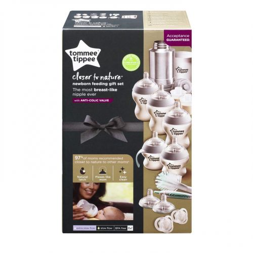 토미티피 [아마존베스트]Tommee Tippee Closer to Nature Newborn Baby Essentials Feeding Gift Set