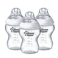 Tommee Tippee Closer to Nature Baby Bottle, Anti-Colic, Breast-like Nipple, BPA-Free - Slow Flow, 9 Ounce (3 Count)
