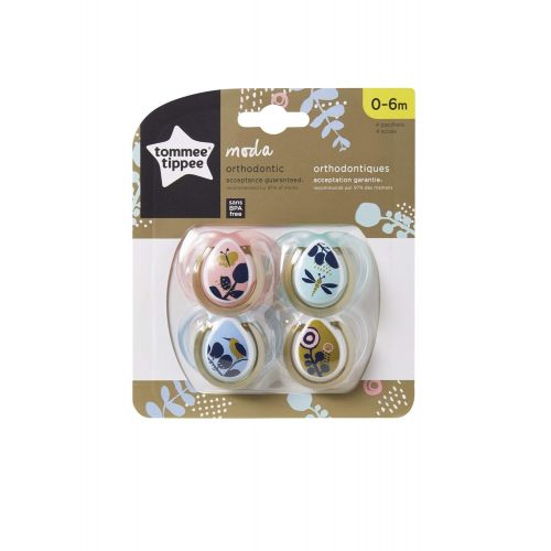 토미티피 Tommee Tippee Closer to Nature Moda Baby Pacifiers 0-6 months - 4 count