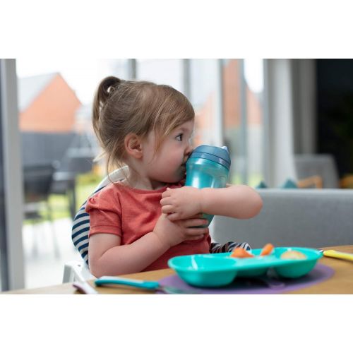 토미티피 Tommee Tippee Non-Spill Insulated Sippee Toddler Tumbler Cup, 12+ Months, 9 Ounce, 3 Count, Girl, Purple, Pink and Blue