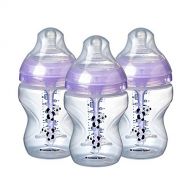Tommee TippeeDecorated Advanced Anti-Colic Bottles, Breast-Like Slow Flow Nipple, Heat-Sensing Technology, BPA-Free - Pink - 9 Ounce, 3 Count