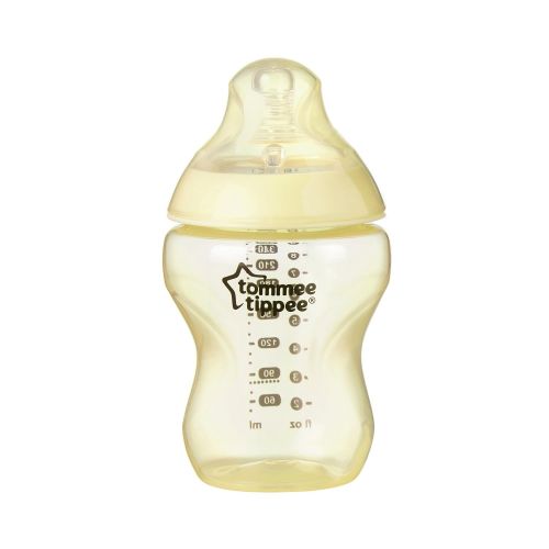 토미티피 Tommee Tippee Closer to Nature Baby Bottle, Anti-Colic, BPA-Free- Girl, Pink/Yellow/Purple, Slow Flow, 9 Ounce, 3 Count (Colors May Vary)