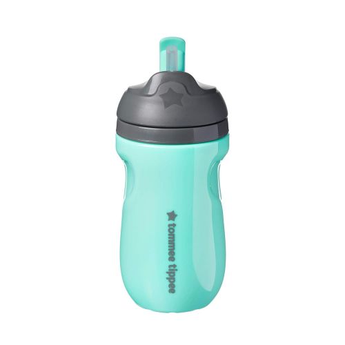 토미티피 Tommee Tippee Insulated Straw Cup for Toddlers, Spill-Proof, 9oz, 12m+, 2-Count, Pink and Mint Green