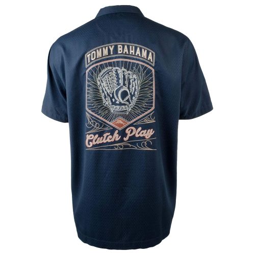  Tommy+Bahama Tommy Bahama Mens MBL Clutch Play Rangers Camp Shirt