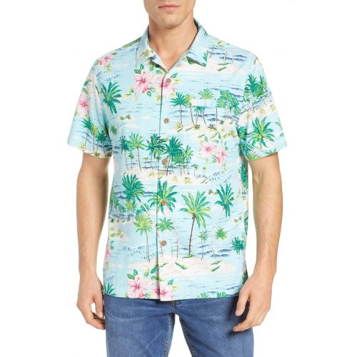  Tommy+Bahama Tommy Bahama Island Zone Aloha Surf Silk Blend Camp Shirt