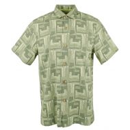 Tommy Bahama Mens Mayan Maze Silk Blend Camp Shirt