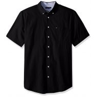 Tommy Hilfiger Mens Big and Tall Button Down Short Sleeve Shirt Maxwell