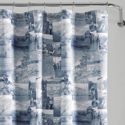  Tommy Bahama Wish You were Here Shower Curtain, 72 x 72, Blue