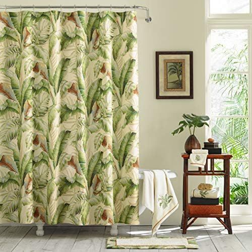  Tommy Bahama Palmiers Shower Curtain, 72 x 84, Green