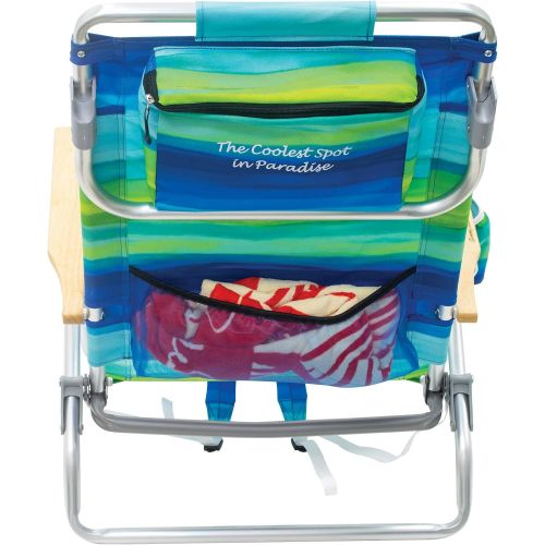  Tommy Bahama 5-Position Classic Lay Flat Folding Backpack Beach Chair