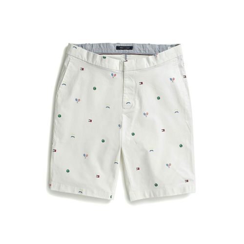 타미힐피거 Tommy+Hilfiger Tommy Hilfiger Mens Adaptive Seated Fit Tennis Shorts with Elastic Waist Velcro Closure