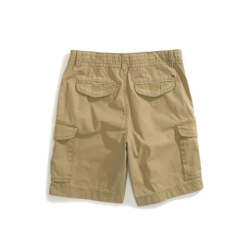 타미힐피거 Tommy+Hilfiger Tommy Hilfiger Mens Adaptive Cargo Shorts with Adjustable Waist and Magnet Buttons