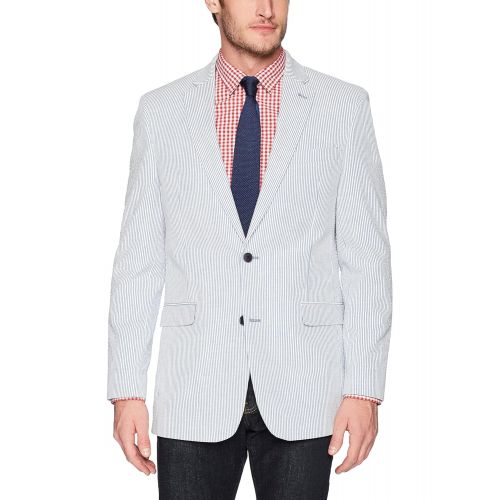 타미힐피거 Tommy+Hilfiger Tommy Hilfiger Mens Modern Fit Seersucker Suit Separate (Blazer and Pant)