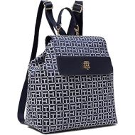 Tommy Hilfiger Camilla II Flap Backpack-Square Monogram Jacquard Navy/White One Size