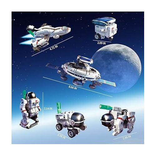  Tomons STEM Toys 6-in-1 Solar Robot Kit Learning Science Building Toys Educational Science Kits Powered by Solar Robot for Kids 8 9 10-12 Year Old Boys Girls Gifts