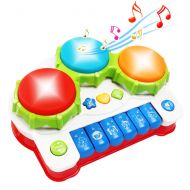 [아마존핫딜][아마존 핫딜] Tomons Baby Musical Toys, Music Drum Piano Toys for 6 to 12 Months Infant Toddler Kids