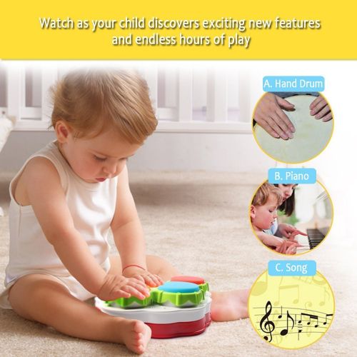  [아마존핫딜][아마존 핫딜] Tomons Baby Musical Toys, Music Drum Piano Toys for 6 to 12 Months Infant Toddler Kids