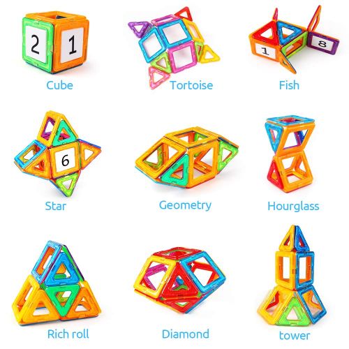  [아마존 핫딜] Tomons Magnetic Blocks for Kids, 76 Pcs Magnet Building Tiles Block Construction Toys, Creativity Kids Educational Toys Kid Brain Games STEM Toys for Girls and Boys