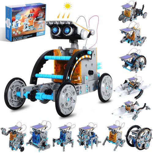  Tomons STEM Projects 12-in-1 Solar Robot Toys, Education Science Experiment Kits for Kids Ages 8-12, 190 Pieces Building Set for Boys Girls