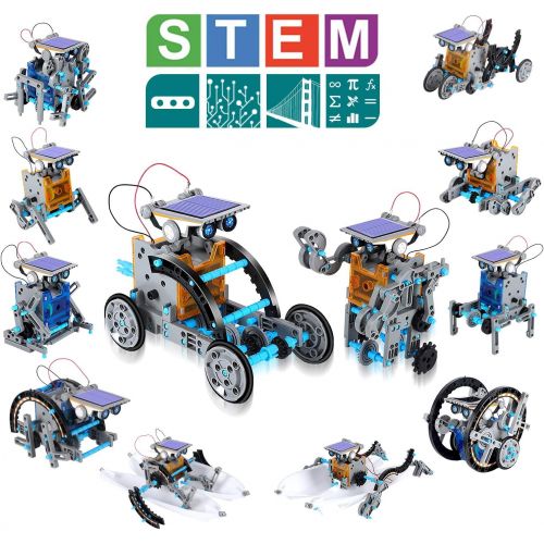  Tomons STEM Projects 12-in-1 Solar Robot Toys, Education Science Experiment Kits for Kids Ages 8-12, 190 Pieces Building Set for Boys Girls