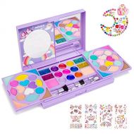 Tomons Kids Makeup Kit for Girl Princess Real Washable Cosmetic Toy Beauty Set with Mirror - Non Toxic, Birthday Toys Gift for 3 4 5 6 7 8 9 10 Years Old Girls