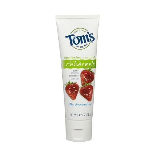  Toms of Maine Fluoride Free Childrens Toothpaste-Silly Strawberry-4.2 oz (Quantity of 5)