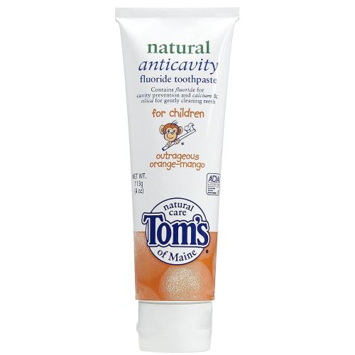  Toms of Maine Childrens Anticavity with Fluoride Toothpaste-Outrageous Orange-Mango-4...