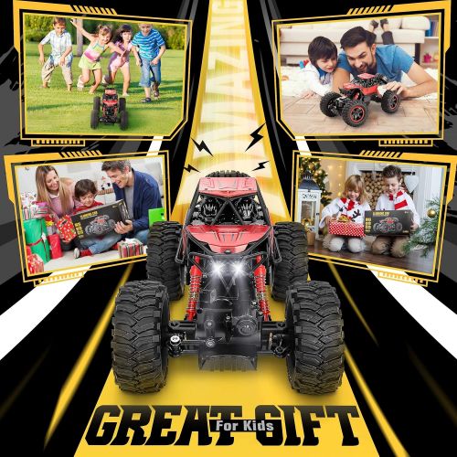  Tomser RC Car Remote Control Truck for Boy 2.4GHZ 1:14 Watch Gesture Sensor Car 4WD Off Road Monster Truck for Kids Hobby RC with Rechargeable Battery All Terrains Crawler Racing Car Toy