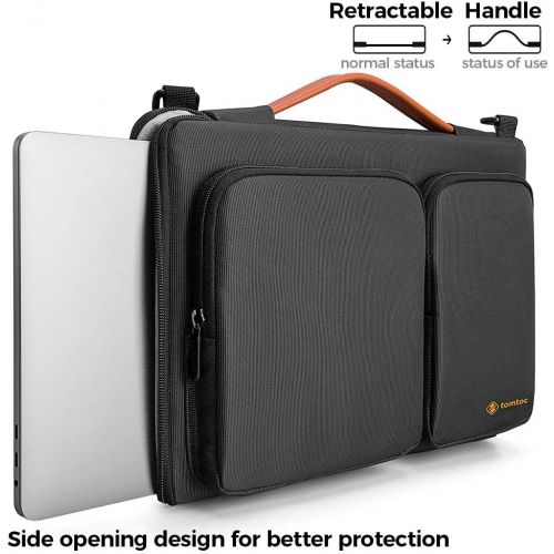  [아마존베스트]tomtoc 360 Protective Laptop Shoulder Bag for 12.3 Surface Pro X/7/6/5/4, 13-inch MacBook Air 2018-2020 M1/A2337 A2179, MacBook Pro 13.3 2016-2020 M1/A2338 A2251 A2289, Waterproof