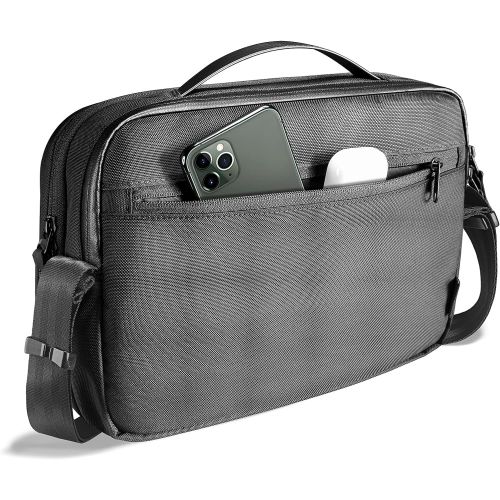  [아마존베스트]tomtoc Mens Shoulder Bag with Smart Organization for Electronic Accessories, Messenger Bag Fit 7.9 iPad Mini, Waterproof Crossbody Bag Travel Storage for Switch/iPhone/Cable/Power