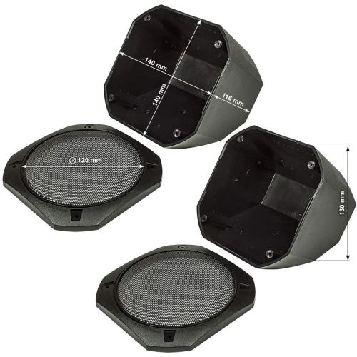  tomzz Audio 4000 011 Speaker Set in Housing DIN 130 2 Way Coaxial System 100 Watt